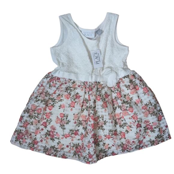 NWT Children's Place Lace and Floral Dress - Picture 1 of 3